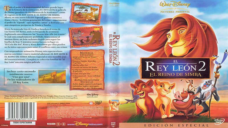 El Rey Leon 2 El Tesoro De Simba 1998